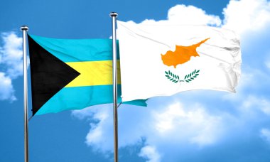 Kıbrıs bayrağı, 3d render ile Bahamalar bayrağı