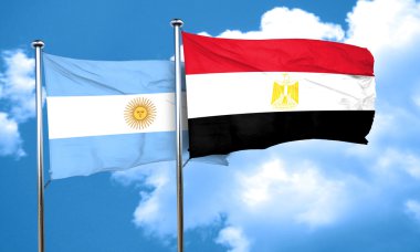 Arjantin bayrağı Mısır bayrağı, 3d render ile