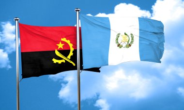 Guatemala bayrağı, 3d render ile Angola bayrağı