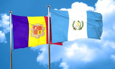 Guatemala bayrağı, 3d render bayrakla Andora