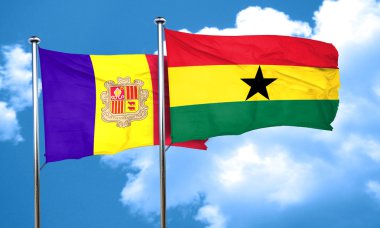 Gana bayrak, 3d render bayrakla Andora