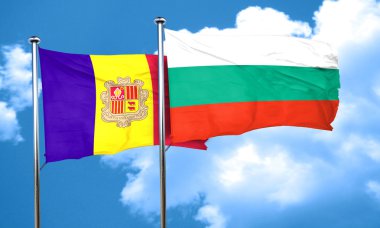 Bulgaristan bayrağı, 3d render bayrakla Andora