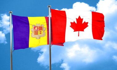 Kanada bayrağı, 3d render bayrakla Andora