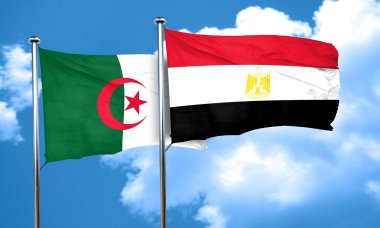 Cezayir bayrağı Mısır bayrağı, 3d render ile