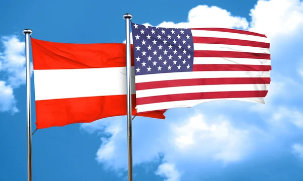 Vlajka Rakousko, 3d vykreslování — Stock fotografie