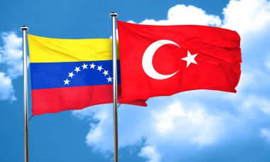 Türkiye bayrağı taşıyan Venezuela bayrağı, 3D