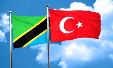 Türkiye bayrağı taşıyan Tanzanya bayrağı, 3D