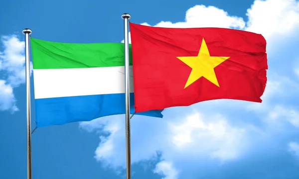 Vlag Van Sierra Leone Vlag Met Vietnam Rendering — Stockfoto