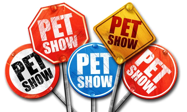 PET show, renderowania 3d, znaki drogowe — Zdjęcie stockowe