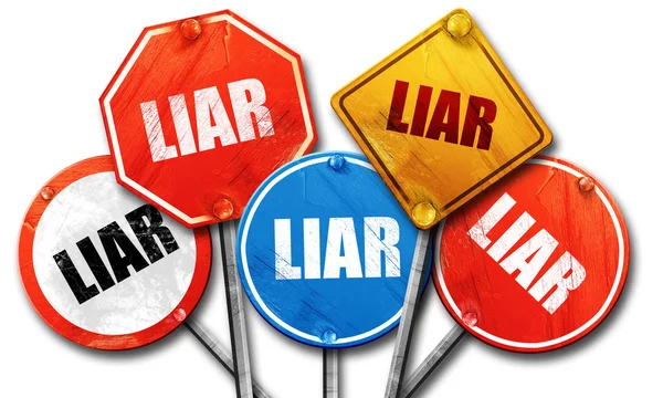 Liar, 3D rendering, street signs — Stock Photo, Image