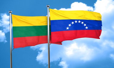 Venezuela bayrak, 3d render ile Litvanya bayrağı