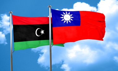 Tayvan bayrağı, 3d render ile Libya bayrağı