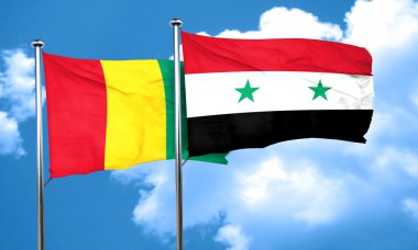 Suriye bayrağı, 3d render ile Gine bayrağı