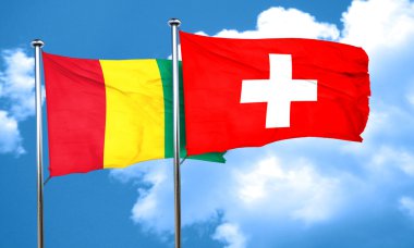 İsviçre bayrağı, 3d render ile Gine bayrağı