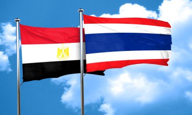 Tayland bayrağı, 3d render ile Mısır bayrağı