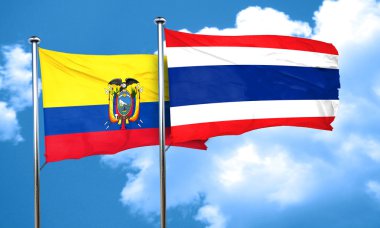 Tayland bayrağı, 3d render ile Ekvator bayrak