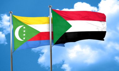 Sudan bayrağı, 3d render ile Komor bayrağı