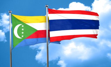 Tayland bayrağı, 3d render ile Komor bayrağı