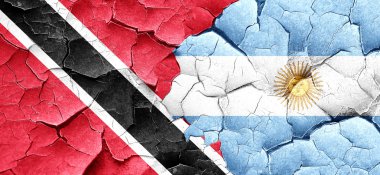 Trinidad ve tobago bayrak bir grunge Arjantin bayrağı ile kırık