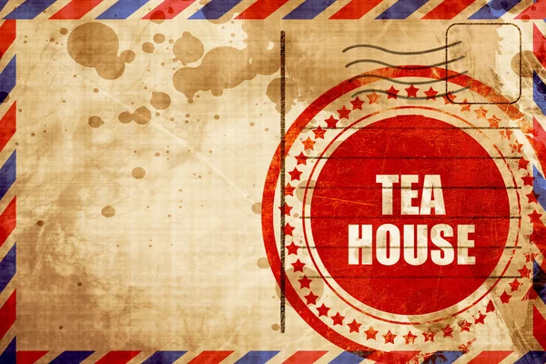 Sinal de casa de chá — Fotografia de Stock
