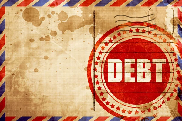 Debt sign with some smooth lines — Stock Photo, Image