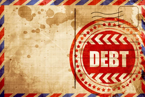 Debt sign with some smooth lines — Stock Photo, Image