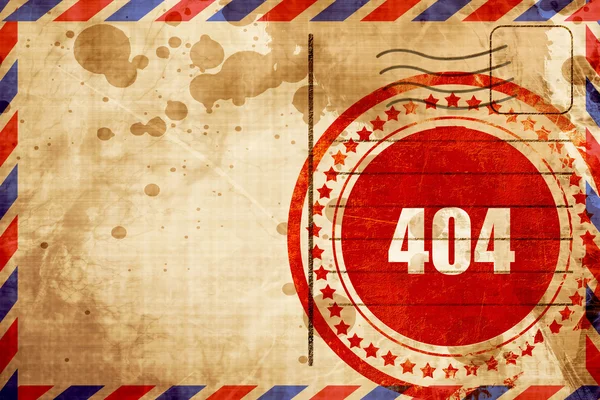 404 Seiten, roter Grunge-Stempel auf Luftpost-Hintergrund — Stockfoto