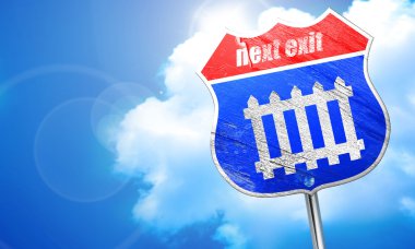 Tren uyarı işareti, 3d render, trafik işareti mavi