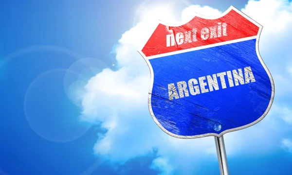 Αργεντινή, 3d rendering, μπλε σημάδι δρόμο — Φωτογραφία Αρχείου