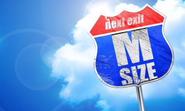 m boyutu, 3d render, mavi sokak tabelası