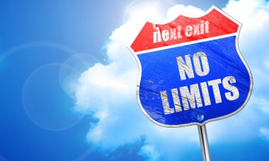 Limit yok, 3d render, trafik işareti mavi