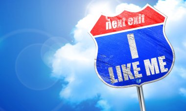 Ben gibi bana, 3d render, mavi sokak tabelası