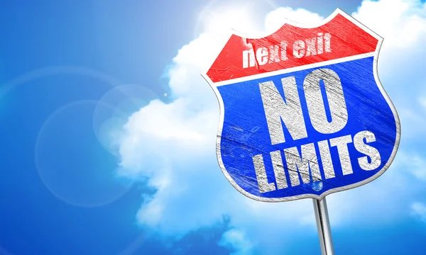 Limit yok, 3d render, trafik işareti mavi