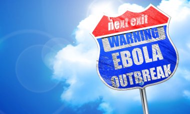 Ebola salgını konsepti arka plan, 3d render, mavi sokak SIG