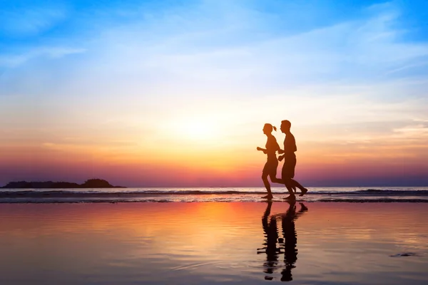 Two people jogging — Stock Photo, Image