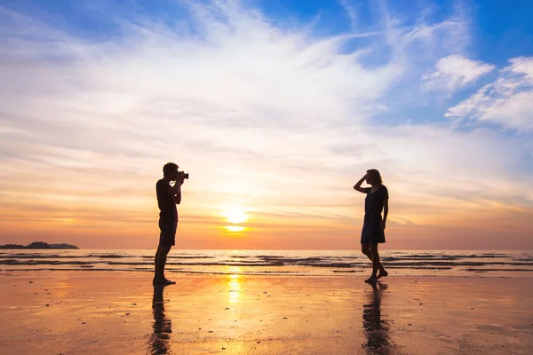 Strand-Fotoshooting — Stockfoto