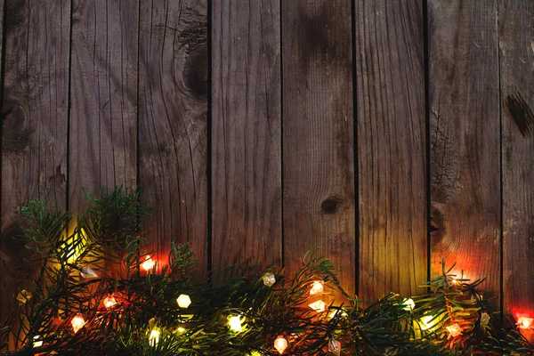 クリスマス木製の背景 — ストック写真