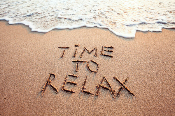 time to relax inscription 