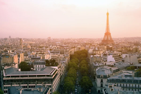 Panoramic view of Arc de Triomphe — Stock Photo, Image