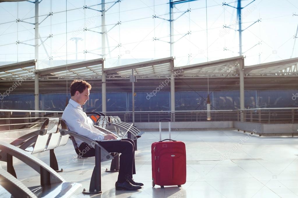 Businessman waiting in the airport