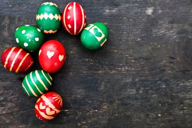 çok renkli Paskalya yumurtaları