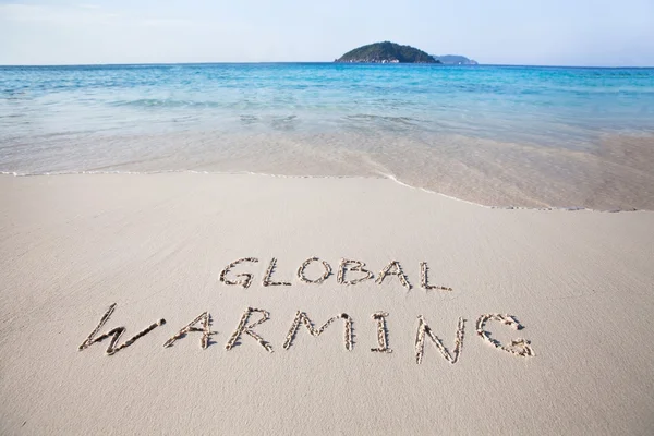 Globale opwarming van de aarde woorden — Stockfoto