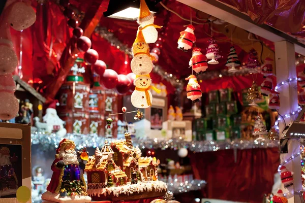 Decorações do mercado de Natal — Fotografia de Stock