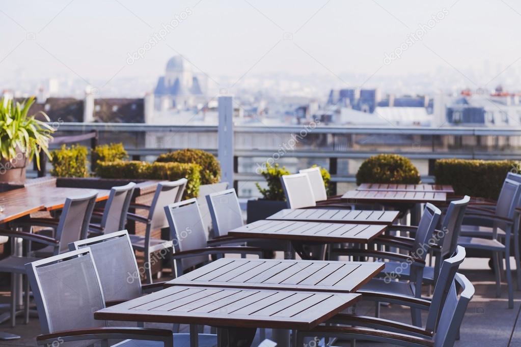Open terrace rooftop cafe