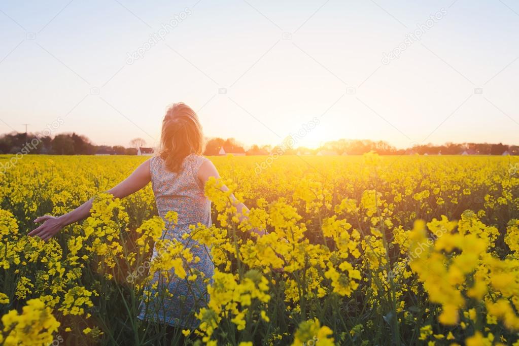 Woman enjoing summer