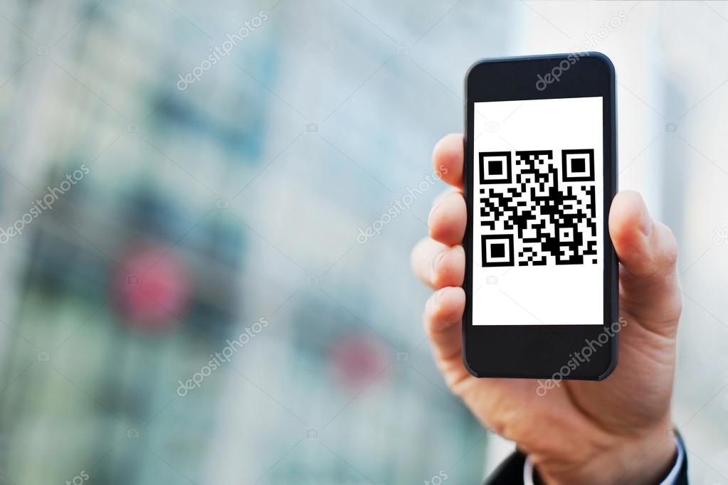 Smartphone with QR code