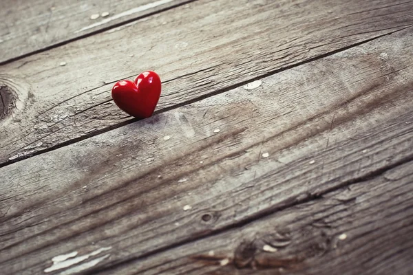 Red heart on desk — Stock Photo, Image