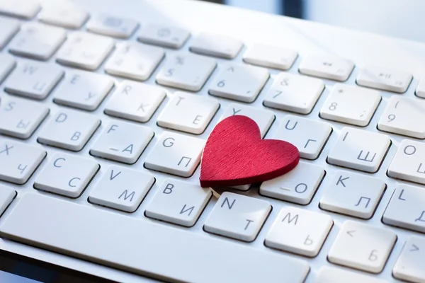 Small heart on the keyboard Royalty Free Stock Photos