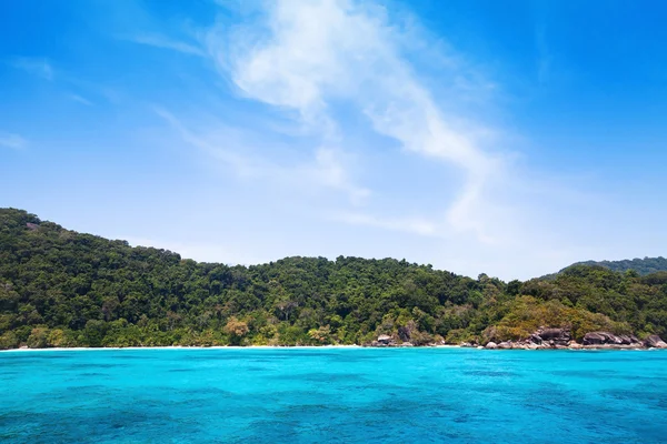 Beach with turquoise water Stock Photo