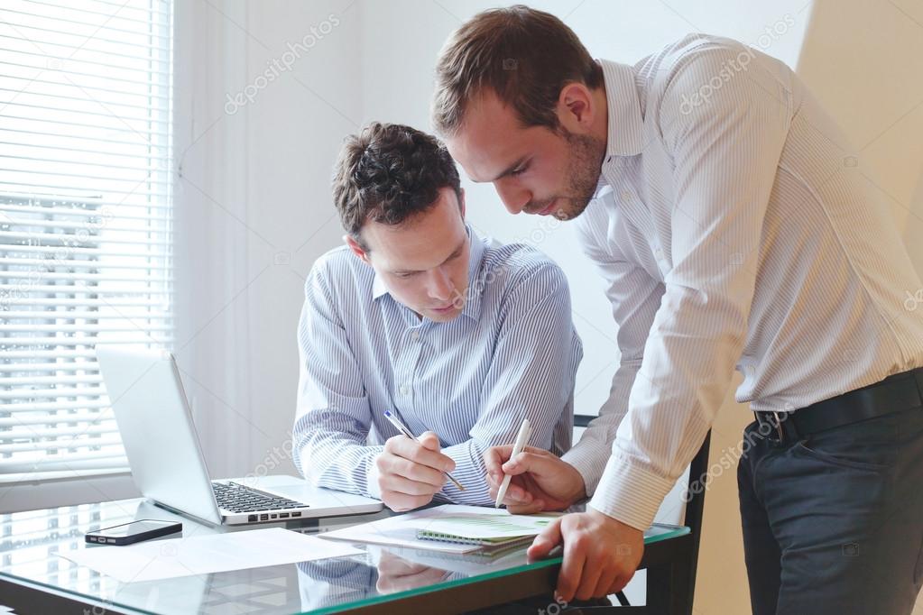 businessmen working in office